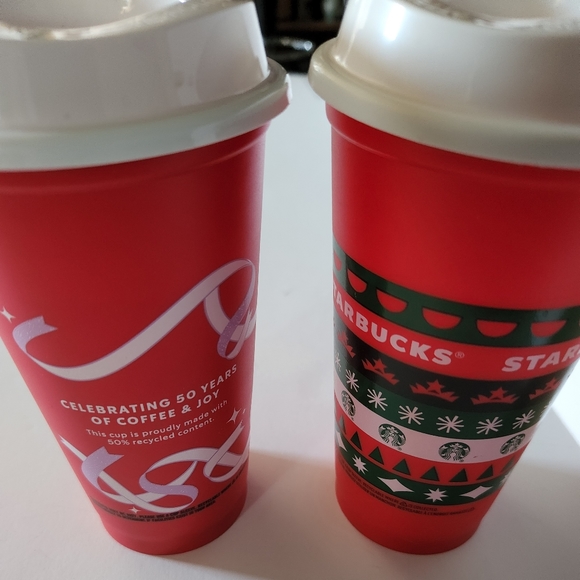 Set of 2 Starbucks Travel Cups Size Grande - Picture 8 of 9